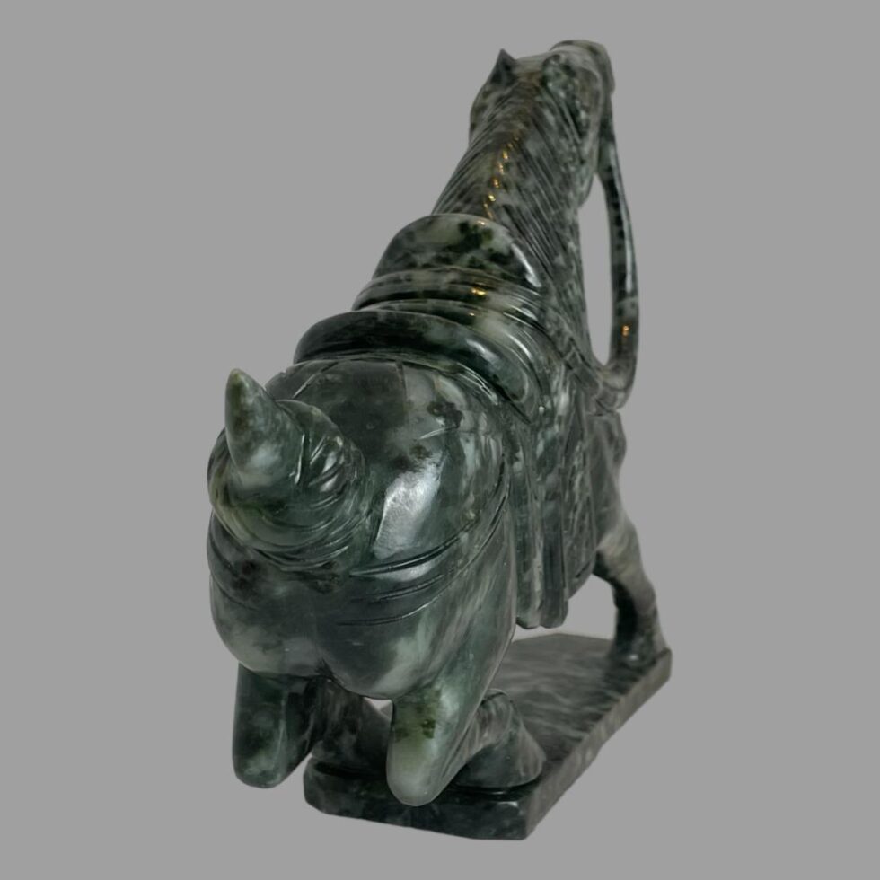 Photo of warrior horse this time with the hind quarters in the foreground slightly to left.