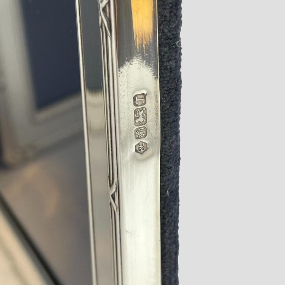 Close up photo of the hallmark on the side edge of one frame.