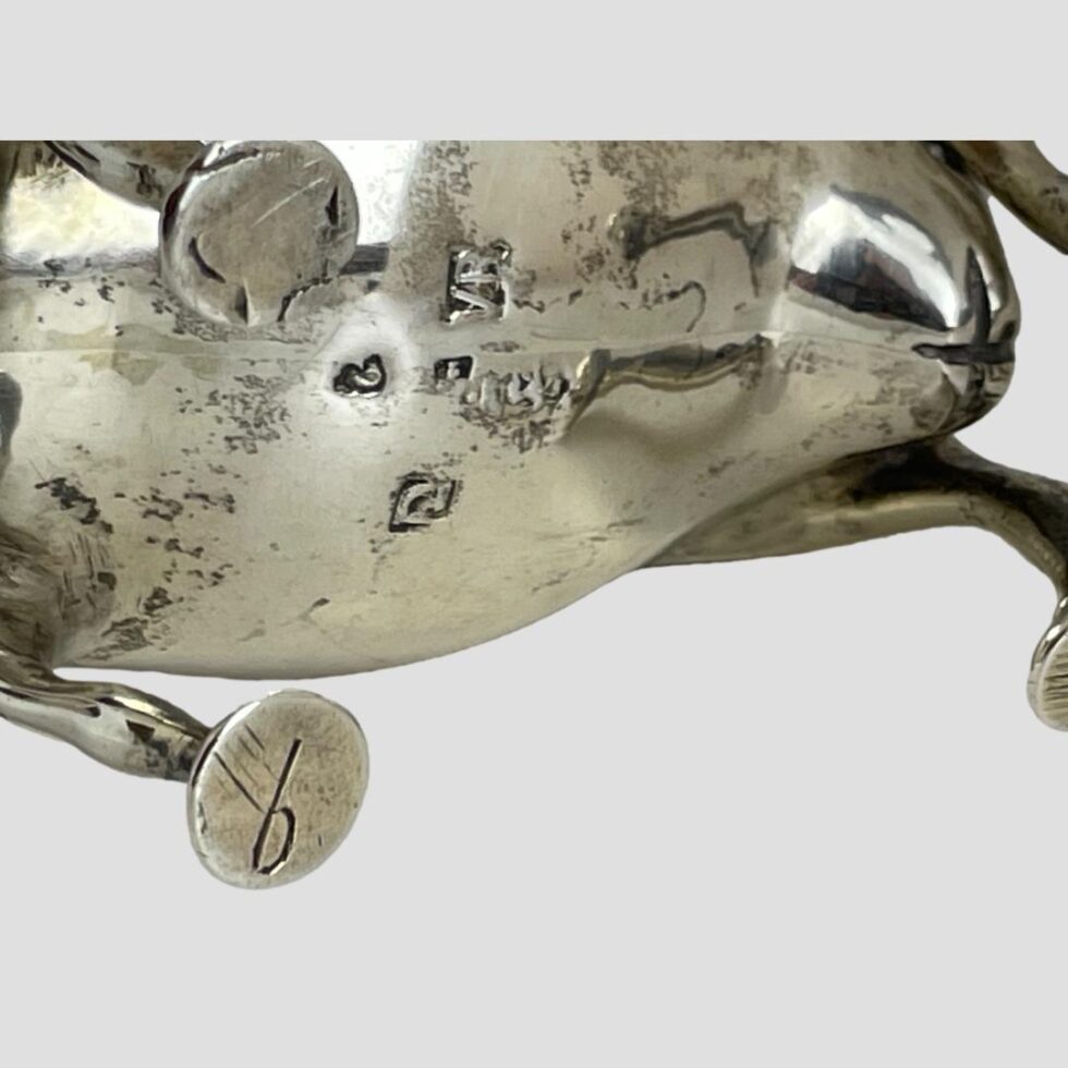 Close up photo of the hallmark on the cows belly.