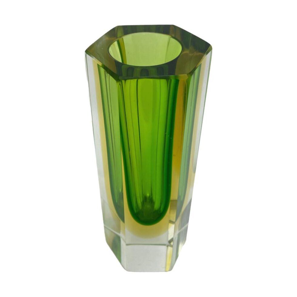 Photo of vase seen from a slightly raised angle looking diagonally down peering just into the mouth