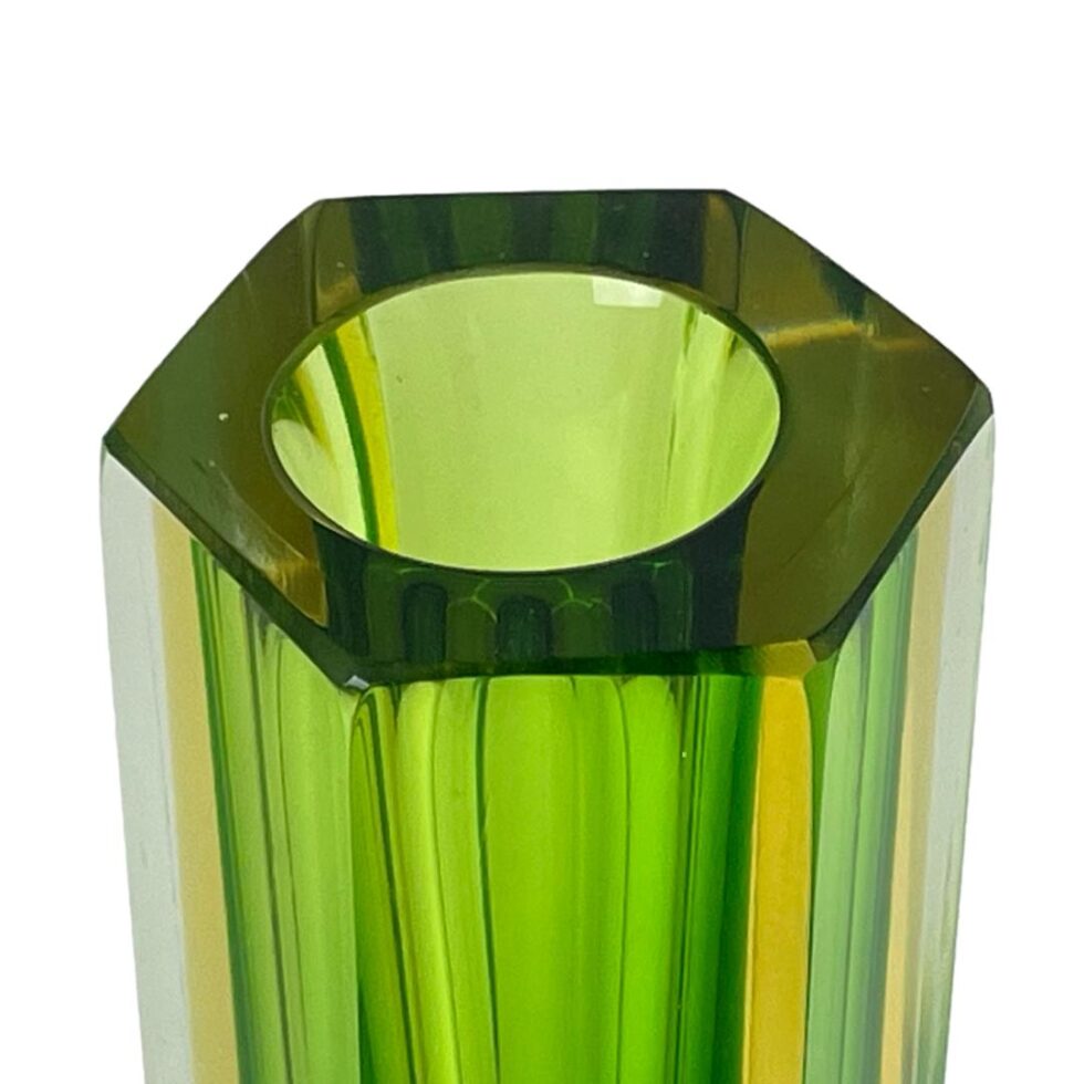 Photo of just the top area of the vase in close up and peering just into the mouth.