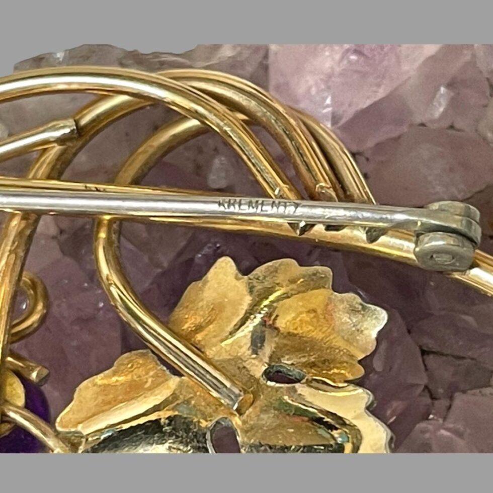 Close up photo of the signature on the pin.