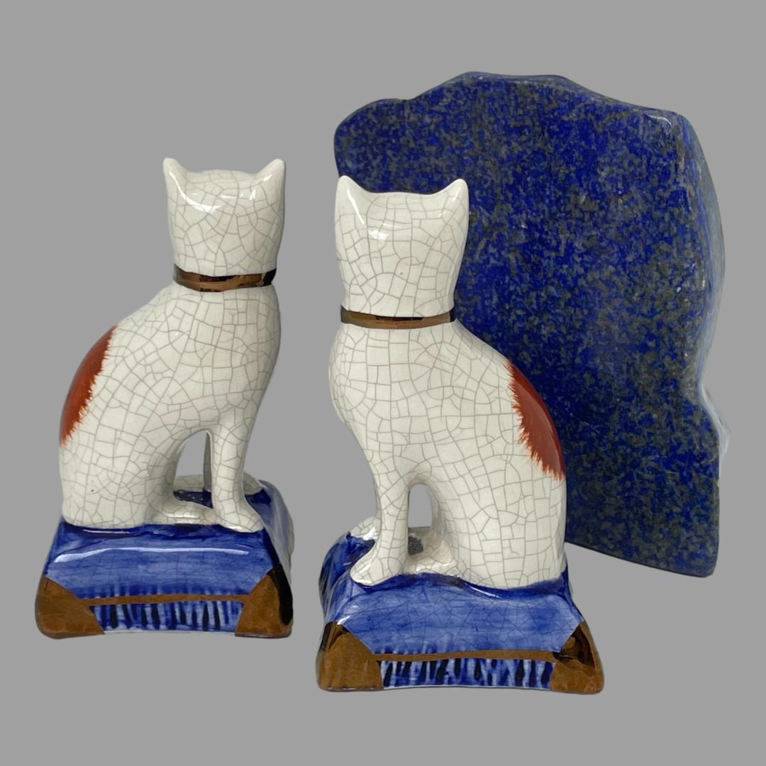 Staffordshire Potteries Seated Cats | Antiques of Kingston