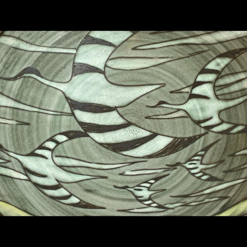 A close up photo of the siege of cranes.