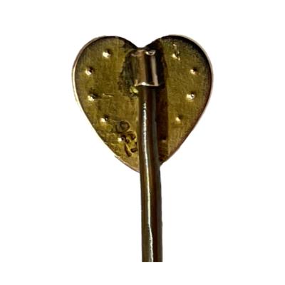 Photo of the back of the heart showing the 9ct hallmark.