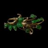14kt Jade Spray Brooch