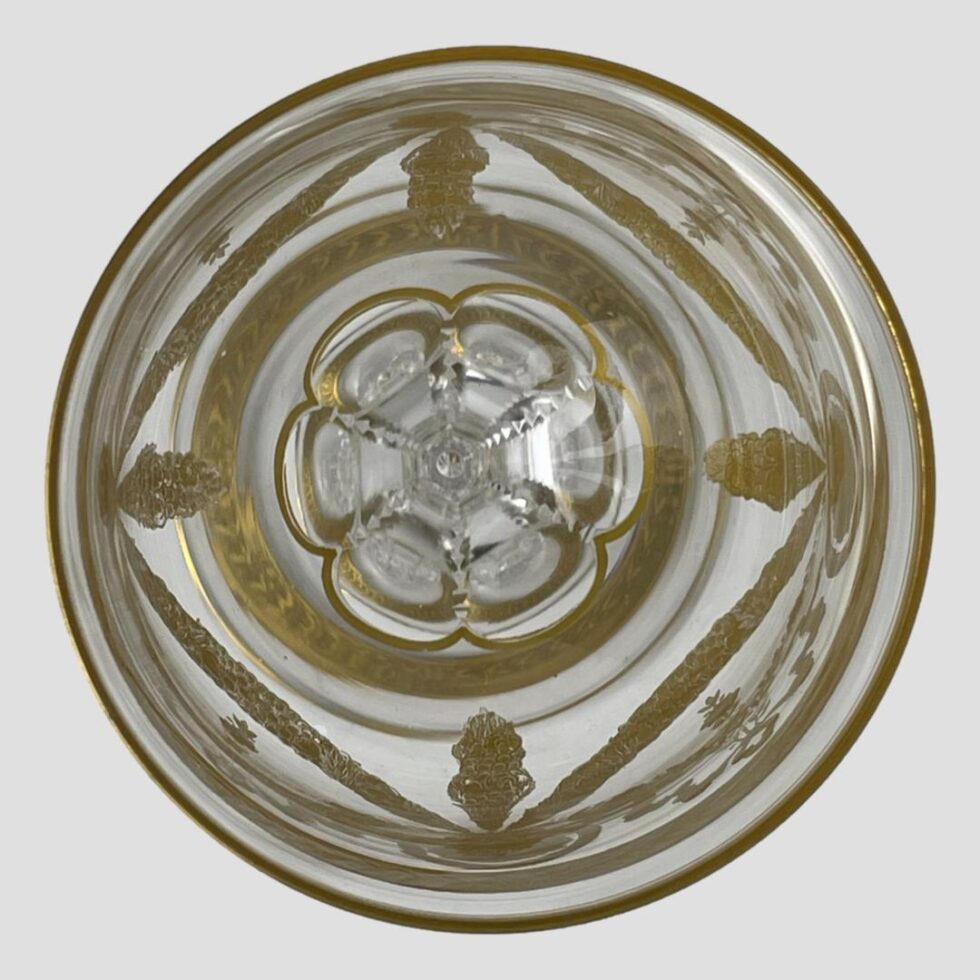 Photo looking straight down into the goblet from above. It is very tidy as if it has never been used for the purpose it was made.