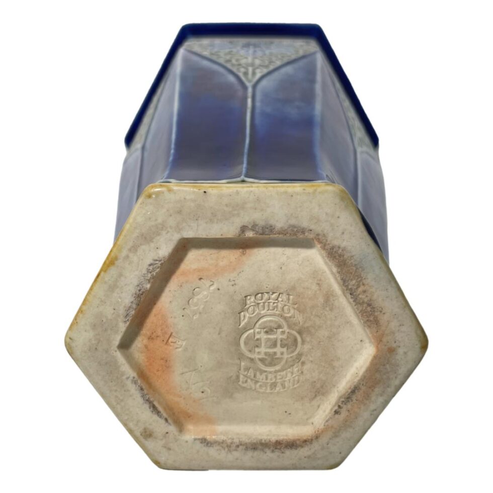 Close up photo of the base with the Royal Doulton stamp.