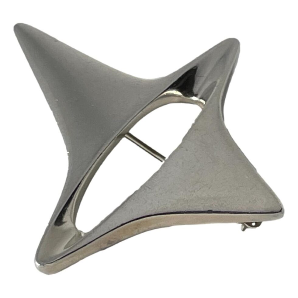 Another angle of the Georg Jensen star brooch this time is more close up with the long pointed tip in the top left corner.